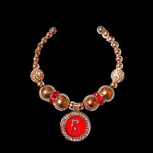 Los Angeles Angels baseball charm bracelet